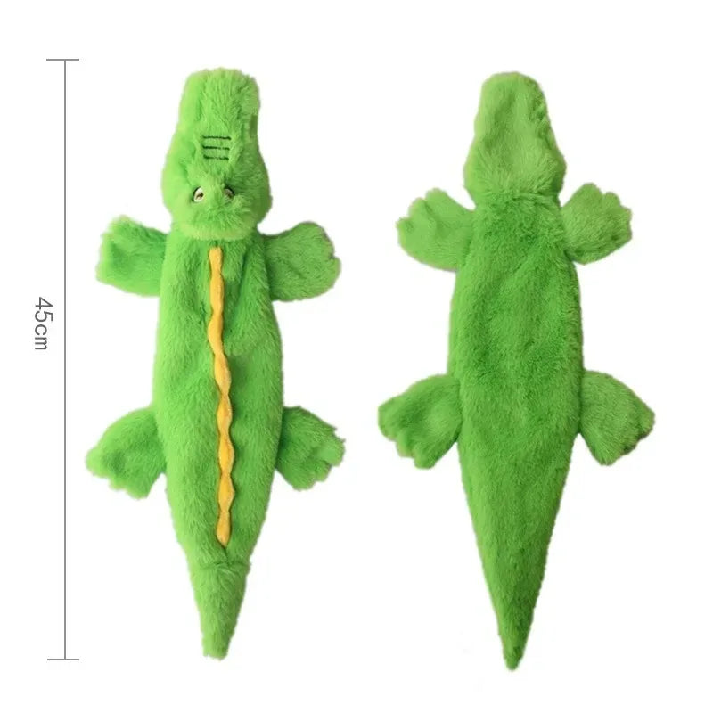 Stuffingless Plush Animal Dog Toys with Squeakers