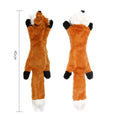 Stuffingless Plush Animal Dog Toys with Squeakers