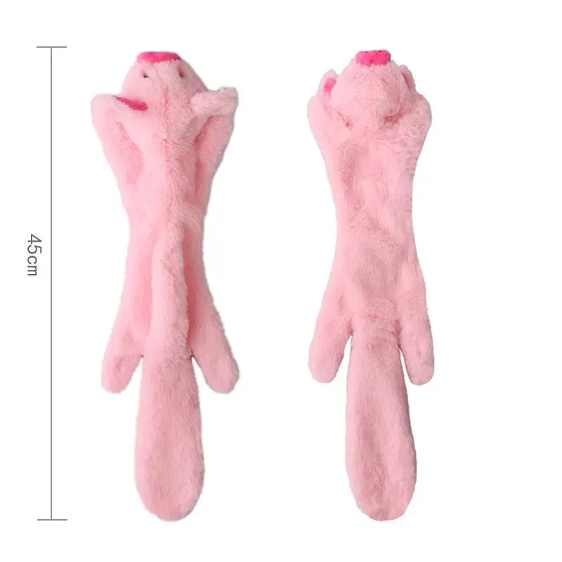 Stuffingless Plush Animal Dog Toys with Squeakers