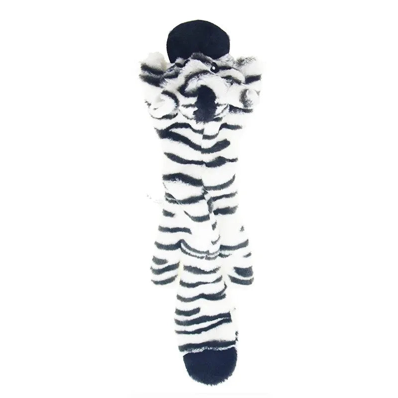 Stuffingless Plush Animal Dog Toys with Squeakers