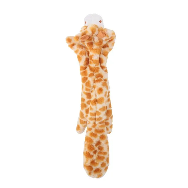 Stuffingless Plush Animal Dog Toys with Squeakers
