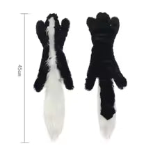 Stuffingless Plush Animal Dog Toys with Squeakers